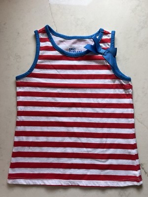 4T EPIC THREADS TODDLER GIRLS LIGHT WEIGHT  SUMMER TANK RED WHITE STRIPES