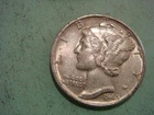 1942 P  Mercury Dime - AU/UNC cond album filler actual coin in photo