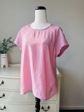 KATHMANDU 14 Women’s Pink Organic Cotton True Hemp Top Short Sleeve Lightweight