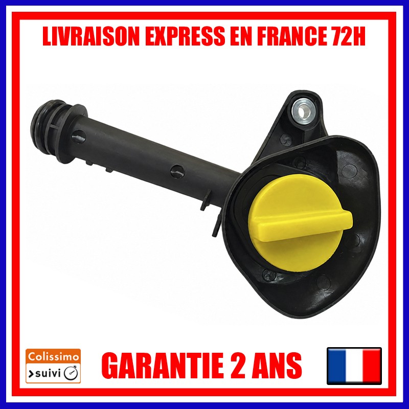 Goulot de remplissage huile moteur pour réparer une fuite sur Renault Kangoo