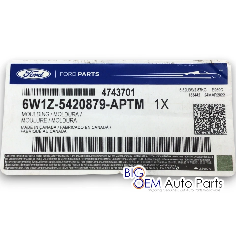 2004-2011 Lincoln Town Car Front Driver Side Lower Door Molding new OEM 5420879 - Image 4 of 4