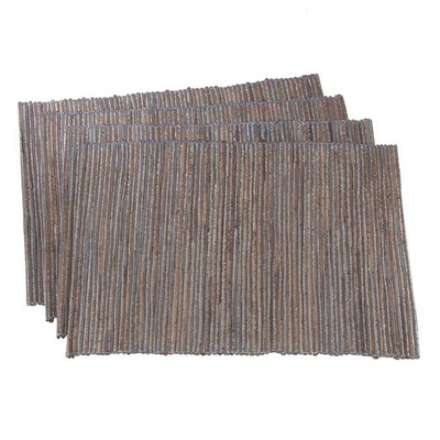 Saro Lifestyle Melaya Collection Shimmering Woven Nubby Placemat (Set of 4), 14''