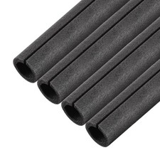 4pcs Foam Tube 1.64 ft Length 1.37in ID 2.15in OD Hollow Polyethylene Black