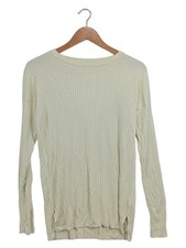 Lacoste Damen Pullover Gr. 40/L Beige Rippstrick Casual Viskose