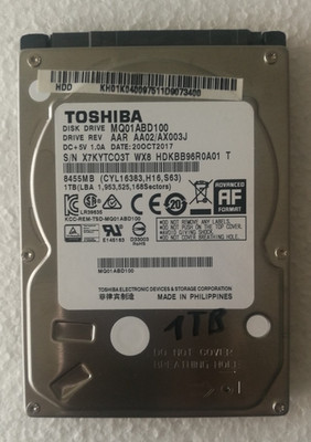 FESTPLATTE TOSHIBA LAPTOP HDD MQ01ABD100 1TB 5.400U  SATA III 2.5''