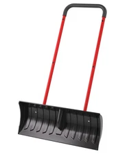 30” Snow Shovel, Heavy-Duty Snow Pusher & Snow Plow, Ergonomic Handle, Lightw...
