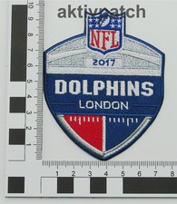 2017 NFL London Game Dolphins Shield Logo Patch Sew On Embroidery Patch