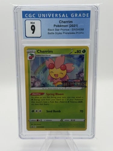 Cherrim - (Prerelease) SWSH088 SWSH: Sword & Shield Promo Cards Stamp Holo CGC 9