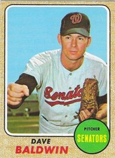 1968 TOPPS - #231 DAVE BALDWIN (SENATORS)!! GREAT CARD!!