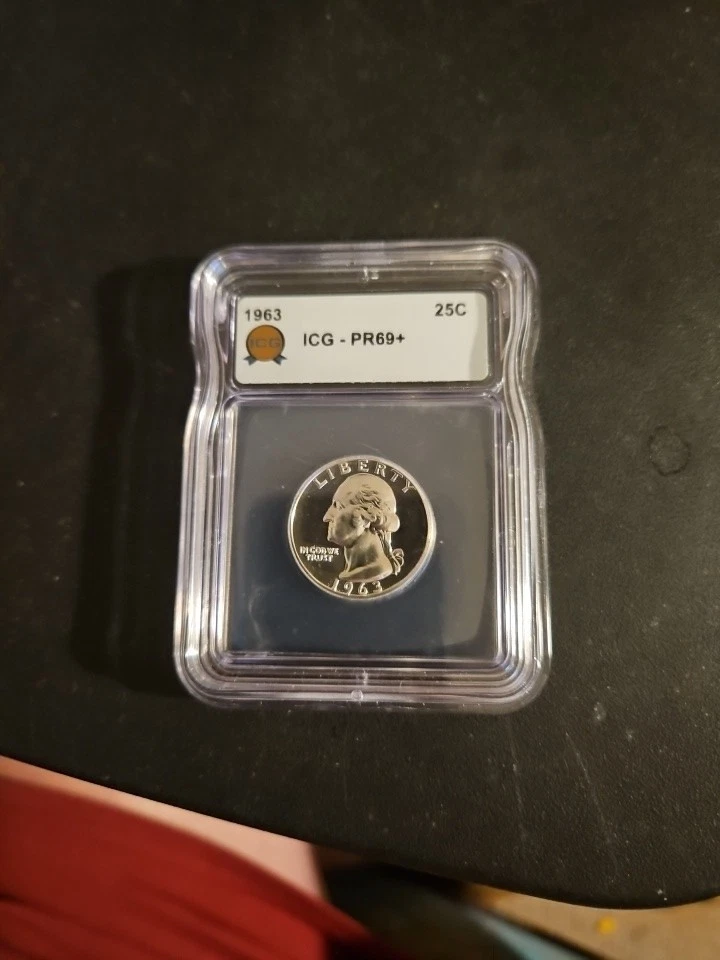 Proof PR 69 Graded 1963 Washington Quarters (1932-1998) for sale