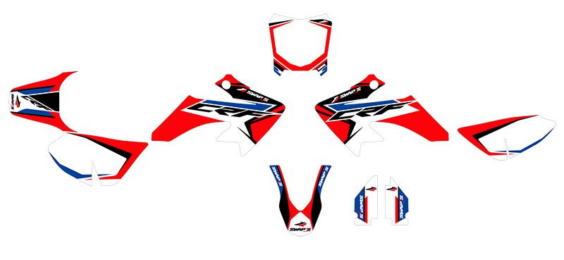 Kit déco Diamond Light HONDA CR-F 50 rouge autocollant pour mini moto cross