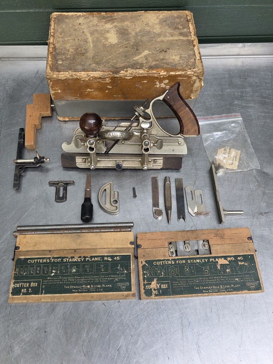 Vintage Stanley No.45 Combination Plane With Cutters | eBay