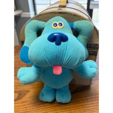 Vintage 1997 Tyco Blues Clues Plush Blue Dog Stuffed Animal 10 Inch Nick Jr Toy