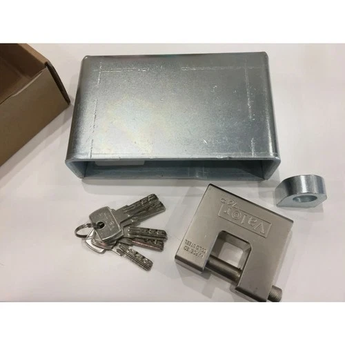 Shipping Container Lock Box, WELD ON VERSION + MONOBLOCK PADLOCK，with 5 keys