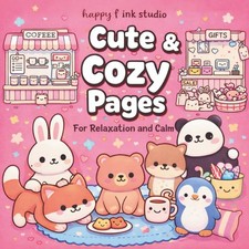Cute  Cozy Pages for Relaxation and Calm: Coloring Book for Adults and Kids, Bo