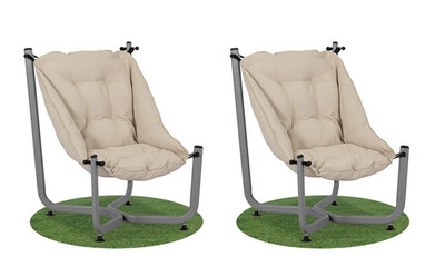 PAAR Quest Bliss gepolsterte Deluxe Garten Hängematten Stil Stühle