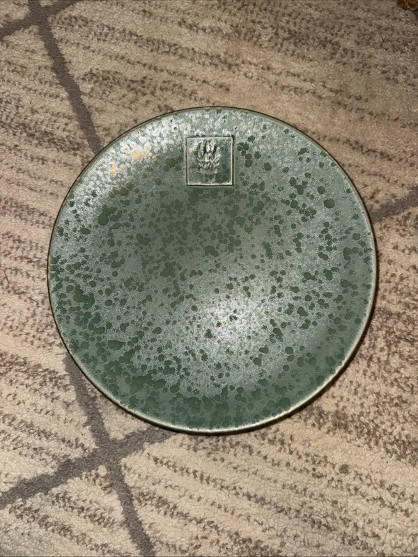 4 Pfaltzgraff Naturewood Serenity Sage Green Dinner Plate with Dragonfly-11 1/8"