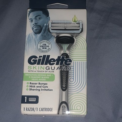 Gillette SkinGuard Sensitive Cartridge Razor 2-Blade Trimmer, 1 Razor + 1 Cart