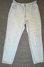 Vintage Lee 80s Acid Wash High Waisted Mom Jeans Blue Denim Tapered Leg Size L
