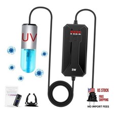 3W Mini Algae Removal Light with Timer, Aquarium Water Clean Light