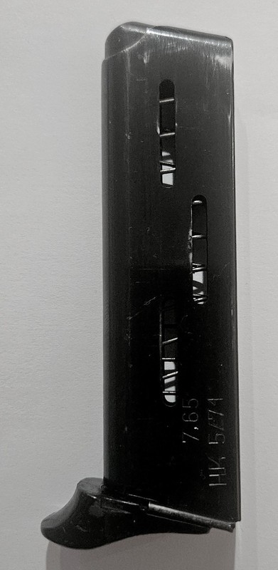 Used, Dated, Original H&K Model HK4 Seven Round 7.65mm/.32acp Pistol Magazine