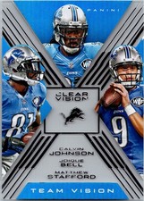2015 Panini Clear Vision #TV-10 Team Vision Johnson/Stafford/Bell