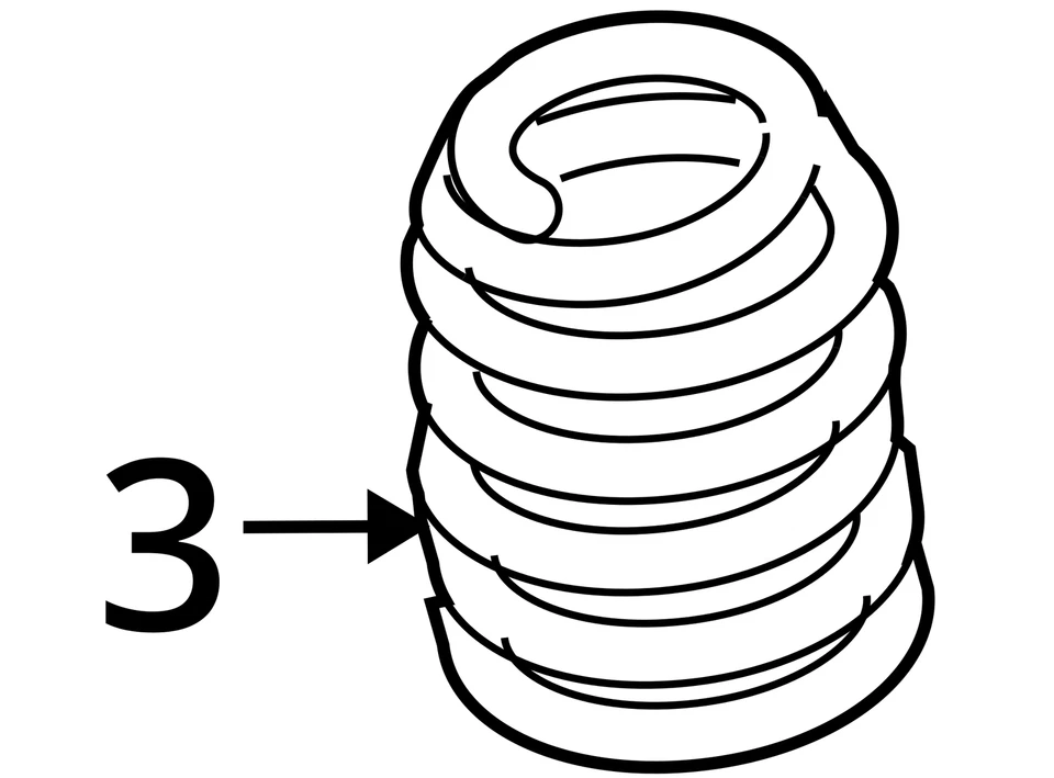 Задняя пружина катушки пассажирская 2004-2007 Ford Freestar - оригинальная QR1OK - Изображение 3 из 3