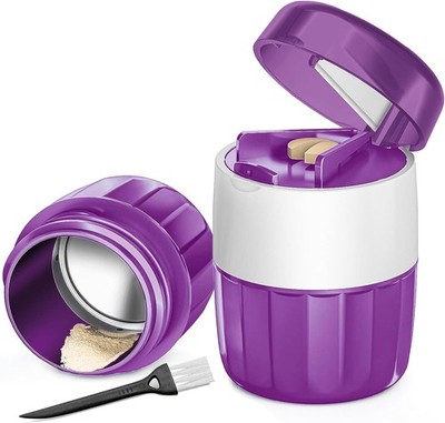 DUBSTAR 3-in-1 Pill Crusher Grinder, Fine Powder Purple 