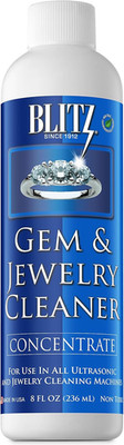 Blitz Gem & Jewelry Cleaner Liquid Concentrate for Gold, Silver, & Platinum Jewe