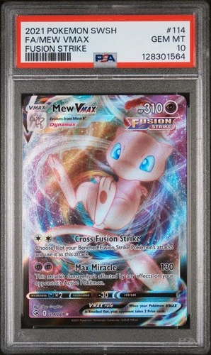 Mew VMAX Pokémon Fusion Strike Ultra Rare Holo PSA 10 114/264 2021