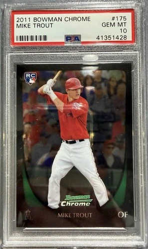 2011 Bowman Chrome Mike Trout ROOKIE #175 PSA 10 GEM MINT - Angels RC - INVEST