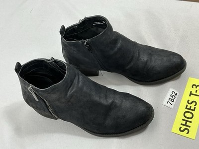 Womans Carlos Santana Brianne Booties Size 9 M Black Block Heel 