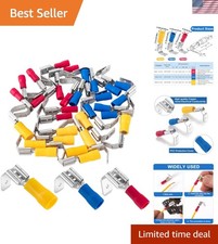 30pcs Semi-Insulated Piggyback Spade Connectors, Quick Disconnect Piggyback S...