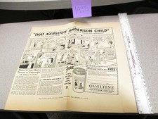 OVALTINE PROOF 1935 mag news ad blank back LITTLE ORPHAN ANNIE premium ANDERSON