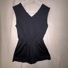 Nike Girls Youth Medium Black Dri-FIT Sleeveless Romper Jumpsuit