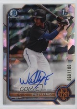 2022 Bowman Chrome Prospect Atomic Refractor 69/100 Willy Fanas #CPA-WF Auto v9t