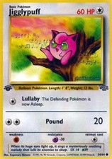 1x Jigglypuff - 54/64 - Common - 1st Edition Heavily Played Pokemon G1 - Jungle 