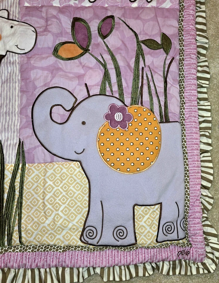 CoCaLo Baby Jacana Crib Set; Unisex 9 piece Set - Excellent Used Condition - Image 3 of 4