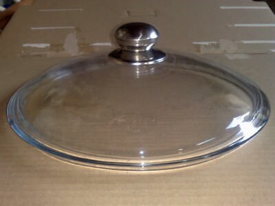 PYREX Glas Topf-/ Pfannendeckel 3T klar, rund 28cm. Edelstahlgriff