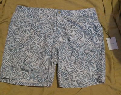 ONIA Calder Trunks 7.5'' Abstract Fan Robins Egg Multi Clam Size 38 NWT $145