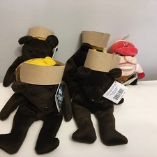 MLB McGwire-Sosa-Ruth-Maris-Beanie Bear Salvino's 8" Plush 1998 Lot X 5 New Vtg