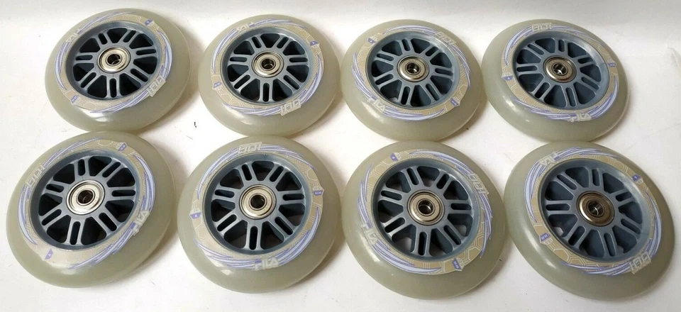 FILA Rollen 100MM/84A WHEELS milky Race Inline Rollen Speed mit Lager RB, K2