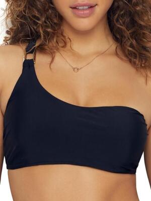 Pour Moi BLACK Space One Shoulder Bikini Swim Top, US 34C, UK 34C