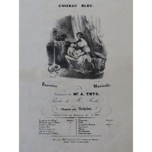 Thys A. VOGEL Blau Gesang Piano ca1840 - Afbeelding 1 van 4