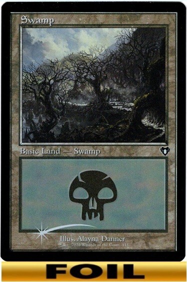 SWAMP ** RETRO FOIL ** #443 - Commander Masters - NM MTG | eBay