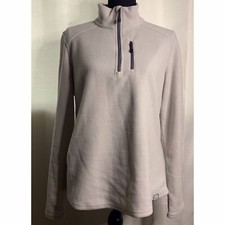 Avalanche Women s Beige Sweatshirt 1/4 Zip Long Sleeve Size Medium