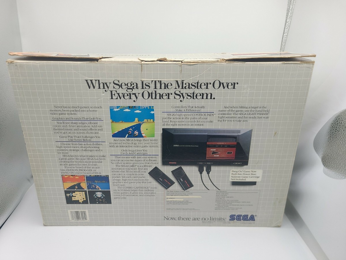 SEGA Master System 本体 + コントローラー2個 + ボックス SEGA Master System Console w/ Original BOX 2 Controllers NEW