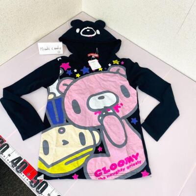Gloomy Hoodie Long Sleeve Black Ear Pink Chax GP Bear Bloody TaiTo Size M Japan