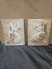 Vintage Alice Cranston Fenner "The Parlor Town" Wall Plaques 1952