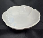 Vintage Art Deco McCoy Pottery Fruit Bowl 7528 Lt Blue Scalloped Rim Pre Owned